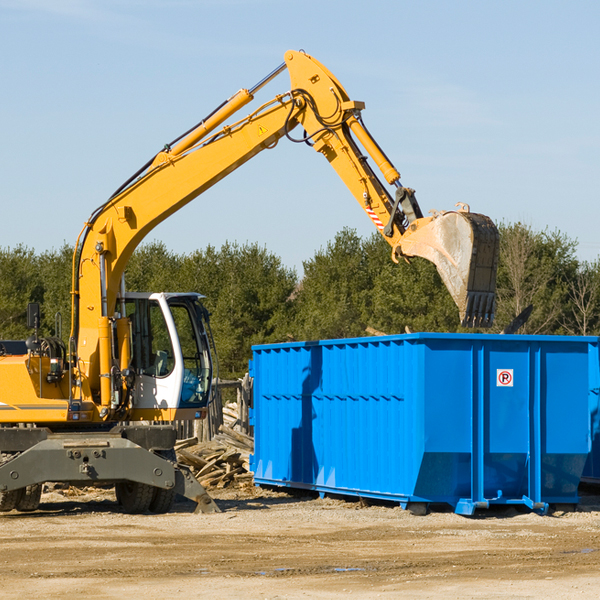 what size residential dumpster rentals are available in Prospect Ohio